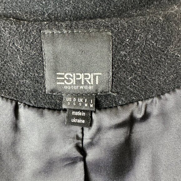 ESPRIT Outerwear Wool Double Breasted Coat Jacket Size Small - Picture 15 of 16